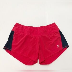 Oiselle Red and Black Athletic Running Lined Shorts - 4